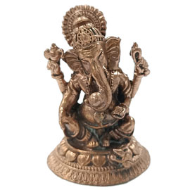 1.75-Inch Sevi Saitha Ganesha Statue