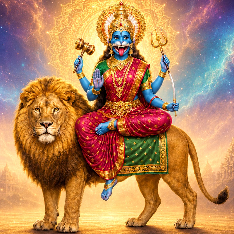 Goddess Pratyangira — Lion-Headed Supreme Protectress