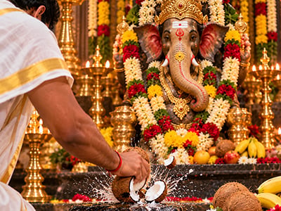 4th Waning Moon (Sankatahara Chaturthi) — Coconut Smashing