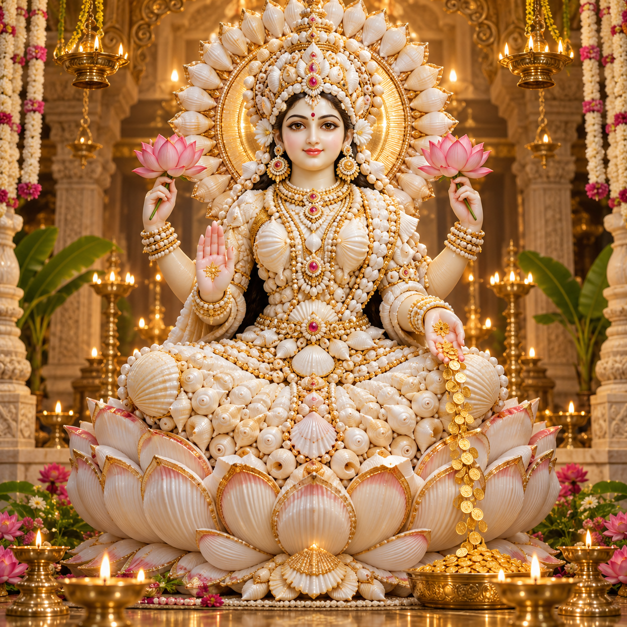 Pancha Janya Shreem Brzee Goddess Mahalakshmi