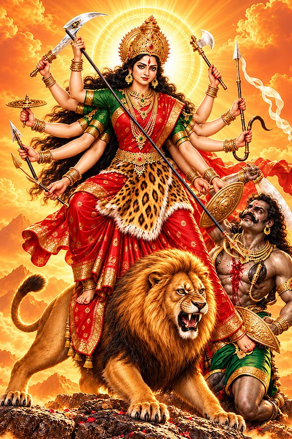 Goddess Chandi Divine Artwork