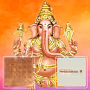 Ganapati Moola Mantra Energized Copper Amulet: 48 