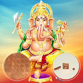 Maha Ganapati Moola Mantra Energized Copper Amulet: 48 Days